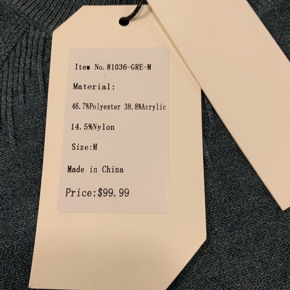 NWT Dronison Men's Size Medium Ombre Gray Sweater Acrylic Blend - Picture 11 of 12